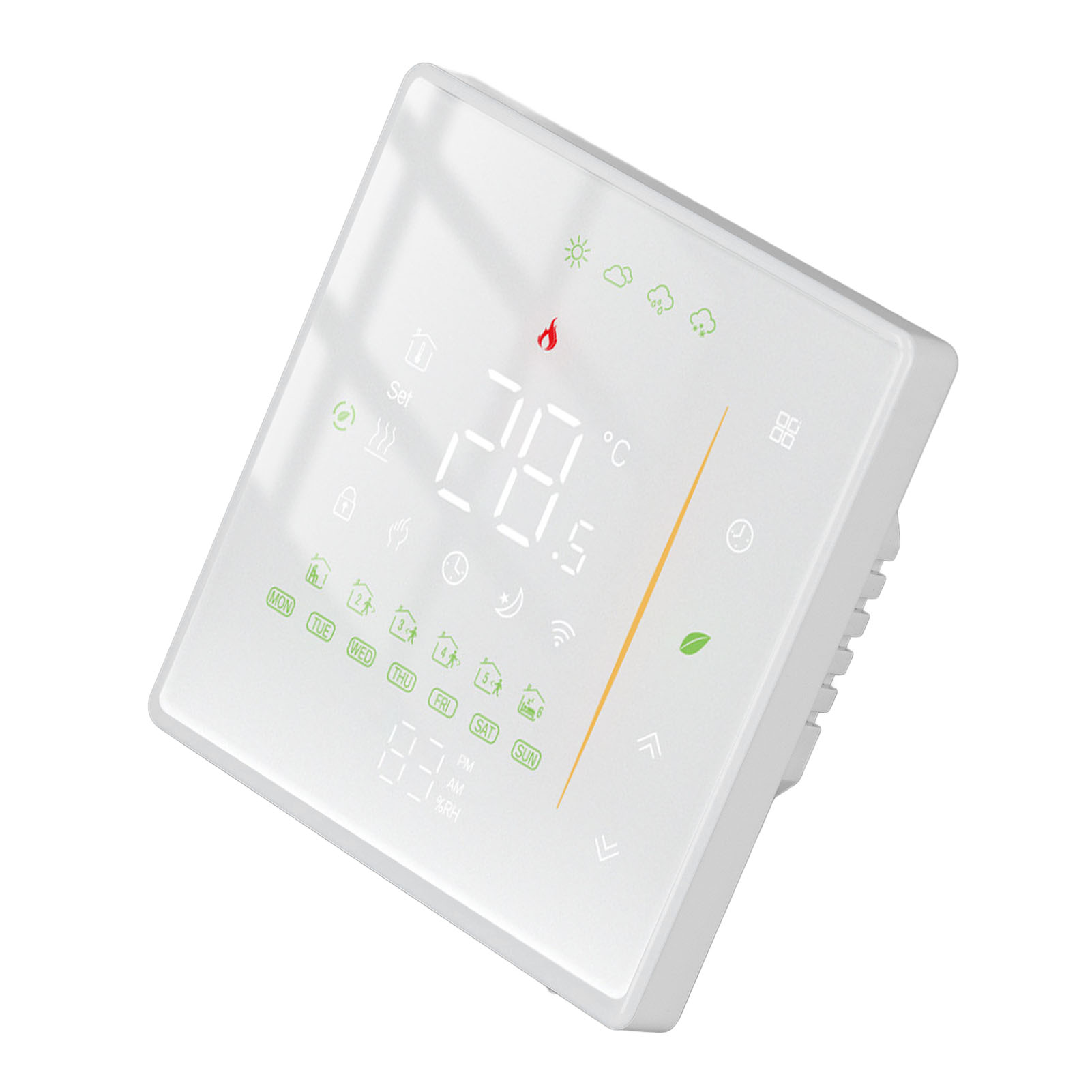 Intelligenter Thermostat Für Ihr Zuhause, Energieeffizienter 5-a-warmwasserbereiter, Wlan-digitalthermostat 95–240 V Wechselstrom, Weiß