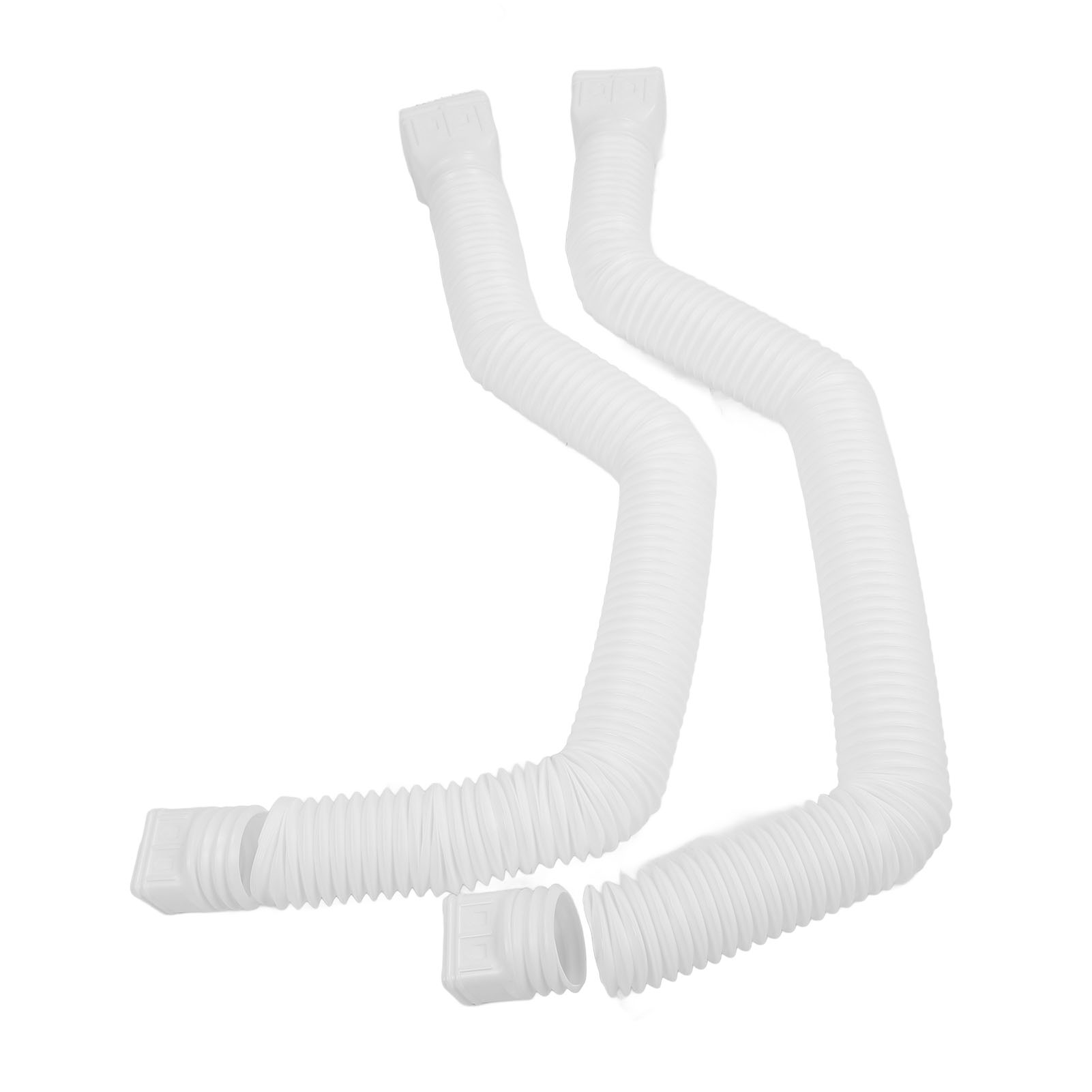 Set Aus 2 Flexiblen Fallrohrverlängerungen Von 53 Cm Bis 147 Cm Für Den Privaten Gebrauch, Weiß