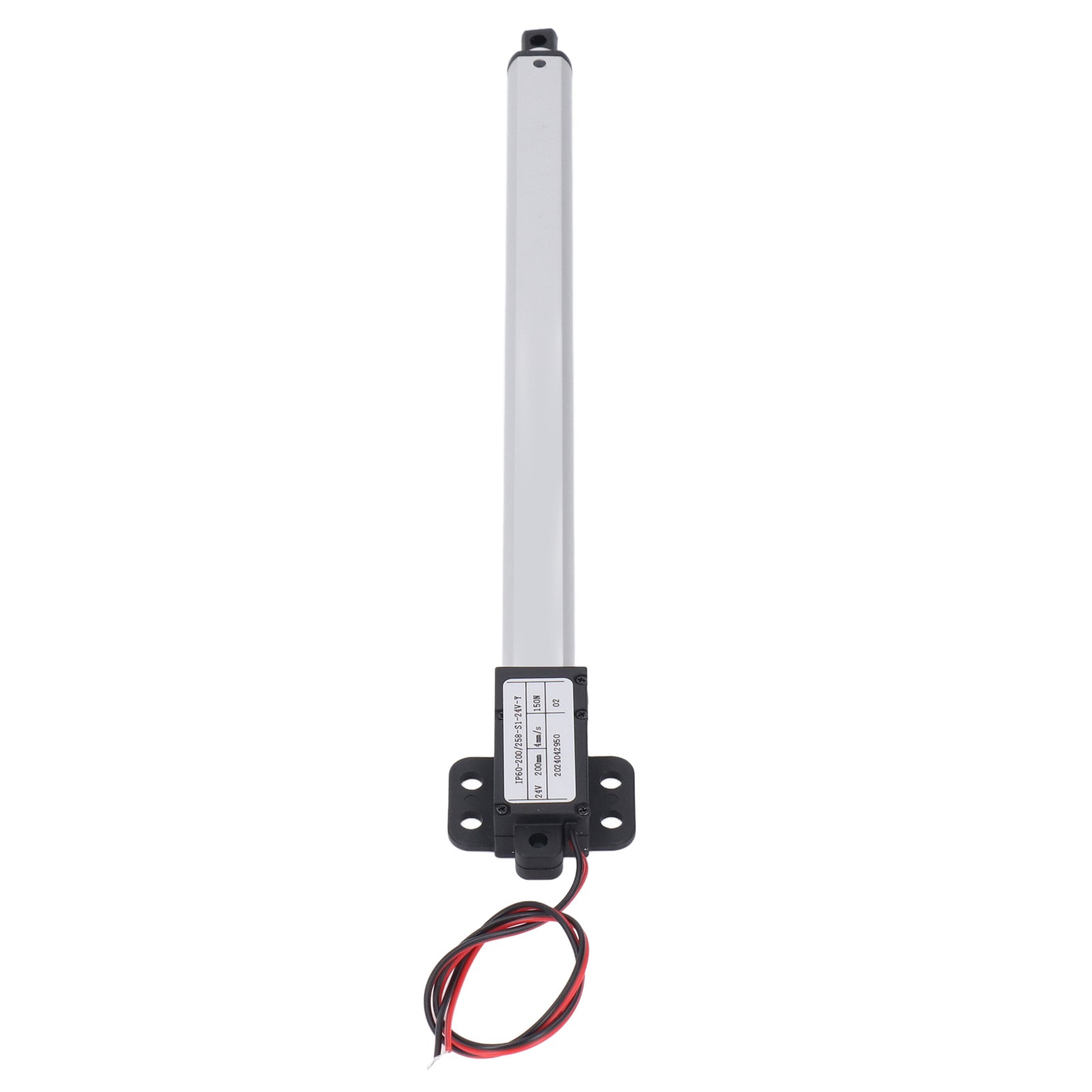 Kleiner Elektrischer Linearantrieb (3 W), 200 Mm Hub, 150 N Schubkraft, 4 Mm/s Geschwindigkeit, Schutzart Ipx4 (wasserdicht), Gehäuse Aus Aluminium Und Abs-kunststoff, 24-v-gleichstromversorgung