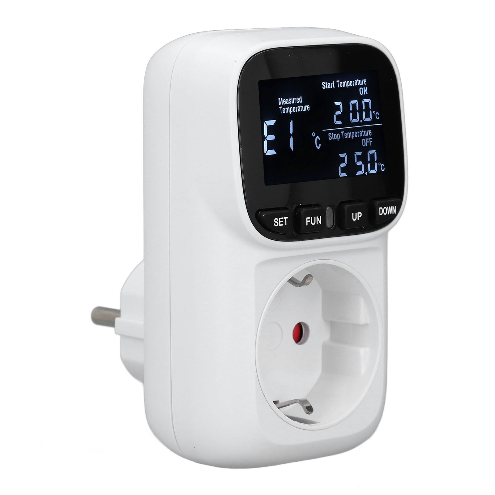 Digitales Thermostat Mit Hintergrundbeleuchtung, Temperaturreglerbuchse, Heiz- Und Kühlfunktion, Eu 230 V 16 A