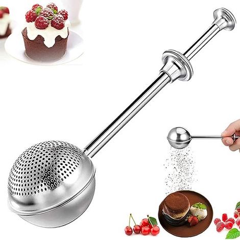 Longziming – Handsieb – Küchensieb – Einhandbedienung – Präzises Sieben Und Streuen – Edelstahl – Kompaktes Design – Ergonomischer Komfort Für Den Täglichen Gebrauch – 1 Stück