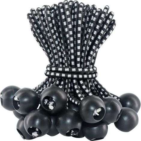Longziming – Elastische Kordeln Mit Aufwickler – 30 Zeltgummiseile, 4 Mm – Starkes Und Langlebiges Gummi