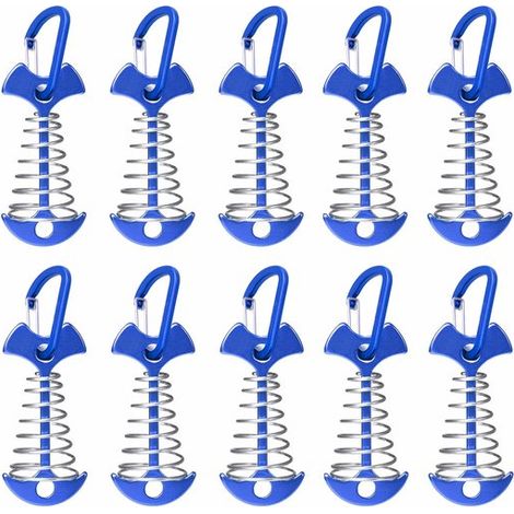 Longziming – Zeltpflock – Bohrfreie Zeltstange – Selbsttragender Spanner – Fischförmiges Design – D-ring-schnalle – Aluminiumlegierung + Edelstahl – Winddicht Und Widerstandsfähig