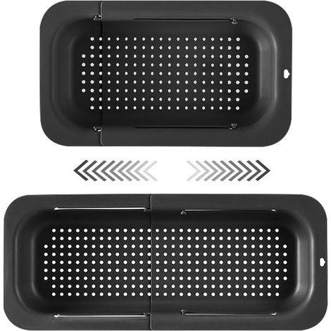 Ausziehbarer Spülsiebeinsatz – Bpa-freies Pp – Verstellbar Von 34,5 Bis 48 Cm – Multifunktional Für Gemüse, Obst Und Nudeln