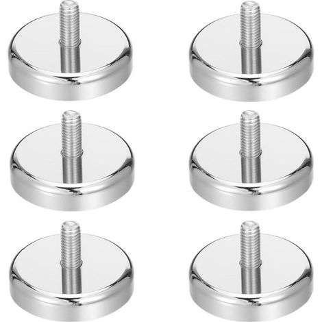 Longziming 25-mm-hochleistungsmagnete Mit M5-gewinde – 6er-pack – 20 Kg Haltekraft, Vernickelt, Langlebig Und Sicher Für Werkstatt Und Haushalt