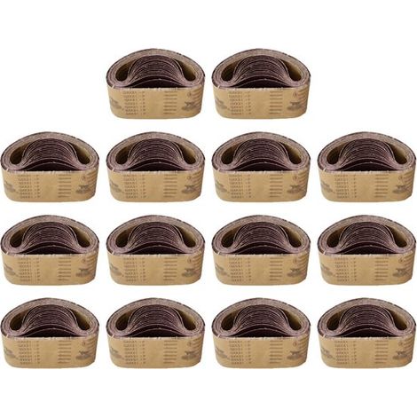 Schleifbandset – 533 × 75 Mm – Körnung 40/80/120/150/240/400/600 – Für Bandschleifer – Schleifen/polieren – Professionell – Universell – 14-teilig