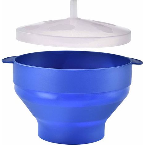 Mikrowellen-popcornmaschine – Faltbare Popcornschüssel – Schnelles, Ölfreies Kochen – 1 Stück – Für Den Hausgebrauch + Blau