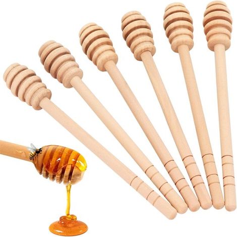 Set Mit 50 Honiglöffeln Aus Holz – Lebensmittelechte Rührstäbchen – Natürliches Imkerwerkzeug – Für Marmelade Und Honig – 16 Cm – Holzfarbe – 1 Set