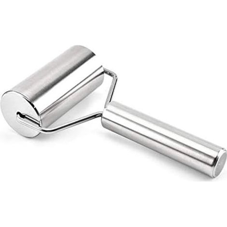 Nudelholz Aus Edelstahl, 19 X 10,5 Cm – Ergonomisch, Langlebig Und Einfach Zu Verwenden Für Pasta, Pizza Und Kekse