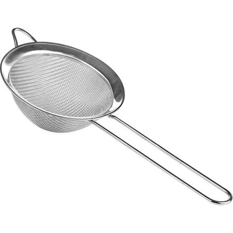 Küchensieb Aus Edelstahl Mit Griff – 23 Cm Feines Sieb – Ideal Zum Backen, Abseihen Von Tee, Soßen, Säften Und Pulvern – Langlebig Und Vielseitig