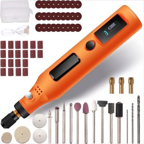 Longziming – Akku-multifunktionswerkzeug – Multifunktionales Mini-dremel-set – 3-gang-schleifgerät – Mit 113 Zubehörteilen – Usb-c-aufladbar Zum Gravieren, Polieren, Bohren Und Schleifen