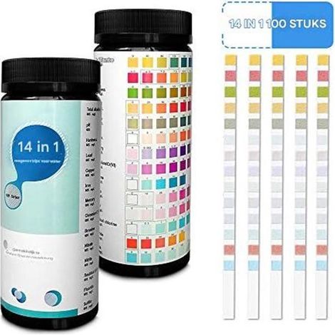 Wasserteststreifen – 14-in-1-trinkwassertester – Schnelle Bestimmung Von Ph-wert, Nitrat Und Wasserhärte – Für Leitungswasser Und Trinkwasser – Genaue Ergebnisse – Für Den Hausgebrauch