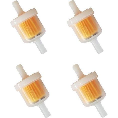 Longziming Kraftstofffilter – Universal – Transparente Konstruktion Für Einfache Inspektion Und Unkomplizierte Installation – 4er-pack – Für Pkw Und Personenkraftwagen – Weiß