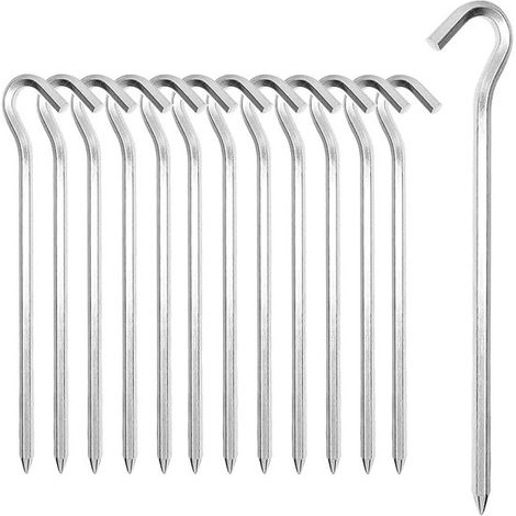 14 Heringe, 18 Cm – Stabile Aluminium-heringe – Für Harten Boden – Camping Und Garten