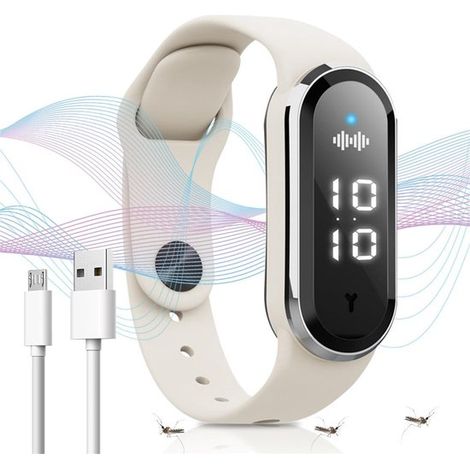Ultraschall-mückenschutzarmband – Wiederaufladbar Und Sicher, 3 Schutzmodi, Silikonarmband Für Kinder Und Erwachsene, Bis Zu 130 Stunden Akkulaufzeit