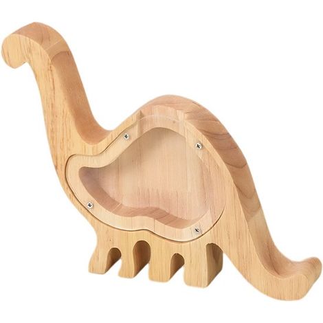 Longziming Spardose Mit Langem Hals Und Drachenmotiv – Abnehmbar – Münzbox Aus Holz, Individuell Gestaltbar, Geschenk Für Kinder (jungen Und Mädchen) – Aus Holz Gefertigt