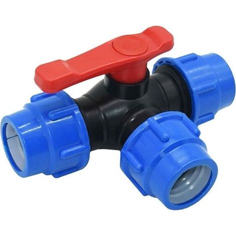 3-wege-kugelhahn – Robustes Pvc, Wasserdicht, Hoher Durchfluss Für Garten, Gewächshaus Und Obstplantage