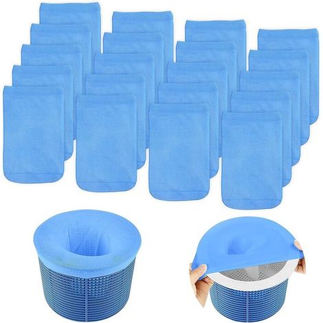 Filtersocken Für Poolskimmer - 20 Stück - Nylonfilter Für Blätter Und Schnecken