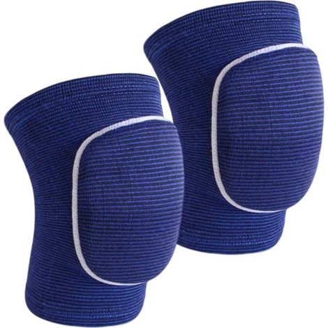 Longziming – Sport-knieschoner – Atmungsaktiver Und Stoßdämpfender Polyesterschaum, Ergonomisches Design, Blau, Größe M