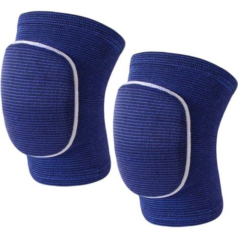 Longziming – Sport-knieschoner – Atmungsaktiver Und Stoßdämpfender Polyesterschaum, Ergonomisches Design, Blau, Größe S