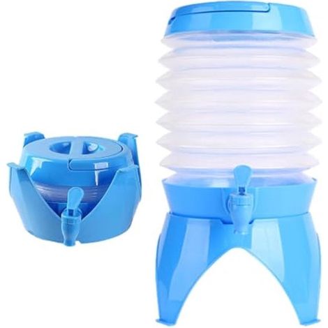Longziming 5,5l Faltbarer Trinkbrunnen Mit Wasserhahn - Strapazierfähiges Pp-material - Praktischer Griff - Ideal Für Camping, Outdoor-aktivitäten Und Partys