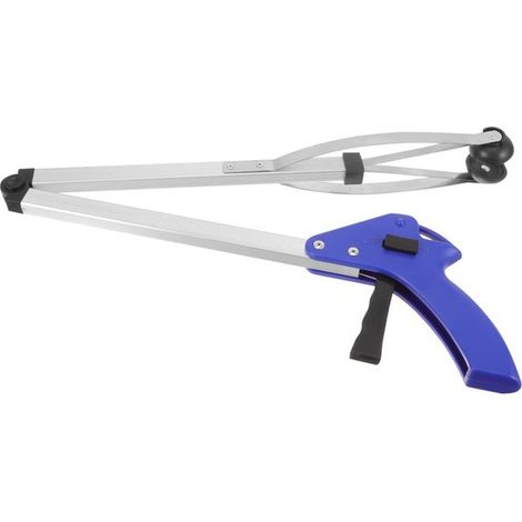 Longziming – 80 Cm Abfallgreifer – Metall Und Kunststoff – Faltbar Und Ergonomisch – Rutschfester Griff – Blau – 1 Stück