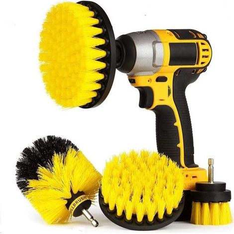 Bohrmaschinenbürsten-set – Nylon-scheuerbürsten – Entfernt Schmutz – Für Badezimmer, Fliesen Und Fugen – Reinigungswerkzeug – Für Heimwerker – Blau – 4-teilig