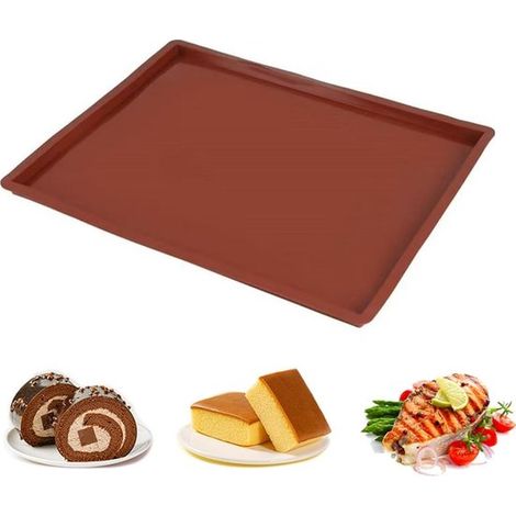 Carmdering – Silikon-backmatte – Backmatte – Ofenmatte – Hitzebeständig Bis 30 °c – Antihaftbeschichtung – 37,5 X 30 X 1,8 Cm – Braun