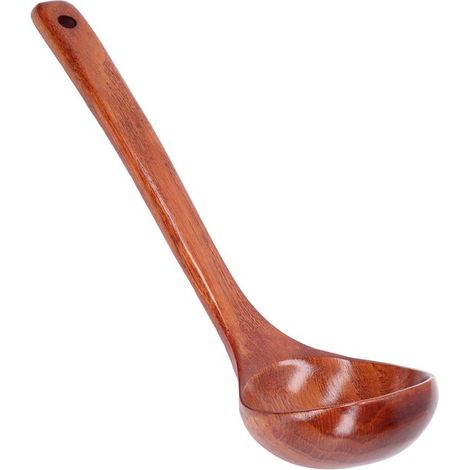Longziming – Langstieliger Küchenlöffel Aus Holz – Multifunktionaler Suppenlöffel Aus Holz Für Brei, Suppe Und Soße – Natürlicher Und Langlebiger Löffel Zum Kochen Und Für Catering