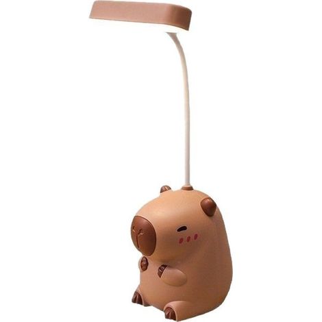 Capybara Longziming Led-tischleuchte – Led-tischleuchte – 360° Schwenkbar – 1 Stück – Schlafzimmerlampe – Kinderzimmerlampe – Braun