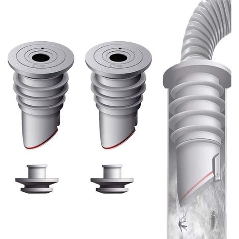 Longziming – Waschmaschinenablaufdichtung – Geruchsstopper Aus Silikon – Ablaufschlauchdichtung – Wiederverwendbarer Geruchsstopper Für Küche Und Bad – Grau