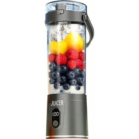 Longziming – Tragbarer Mixer – Usb-aufladbarer Smoothie-mixer – Kabelloser Mixbecher – Bpa-frei – 600 Ml – Kompaktes Und Leichtes Design – Ideal Für Reisen – 1 Stück