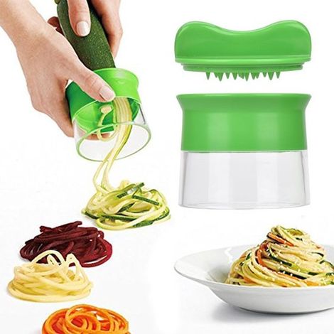 Longziming - 5-in-1 Spiral-gemüseschneider - Manueller Schneider Und Gemüsespaghetti-maschine - Für Karotten, Gurken, Kartoffeln, Zucchini, Kürbisse Und Zwiebeln - Kompakt Und