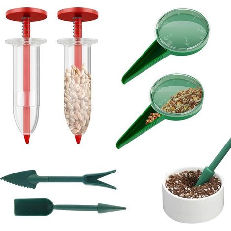 Longziming – 6-teiliges Miniatur-saatgutset – Praktischer Saatgutspender Für Kleine Samen – Präzise Aussaathilfe Für Gemüse, Blumen Und Kräuter – Gartenzubehör