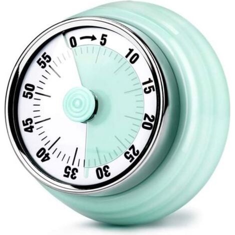 Longziming – Mechanischer Küchentimer Mit Magnetischer Rückseite – 360° Drehbarer Timer Zum Kochen, Lernen Und Backen – Akustischer Alarm Und Einfache Bedienung – Grün