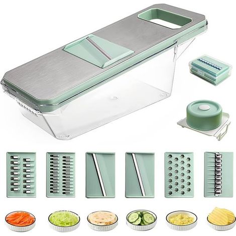 7-in-1 Multifunktionsmandoline – Das Komplette Küchenwerkzeug Zum Schneiden, Reiben Und Julienne-schneiden.