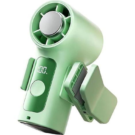 Longziming – Mini-tischventilator Mit Usb-aufladung – 6 Geschwindigkeitsstufen – Leise – Abs – Kompakte Größe – 1 Stück – Grün