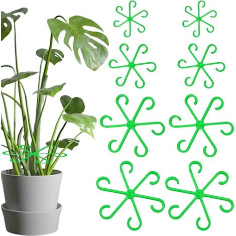 Longziming Set Mit 8 Pflanzenstützen - Stütze Für Monstera, Kletterpflanzen Und Stängelhalter - Rankringe - Stängel- Und Aststützen (5,8 Cm, 7,5 Cm, 10,5 Cm, 12,5 Cm)
