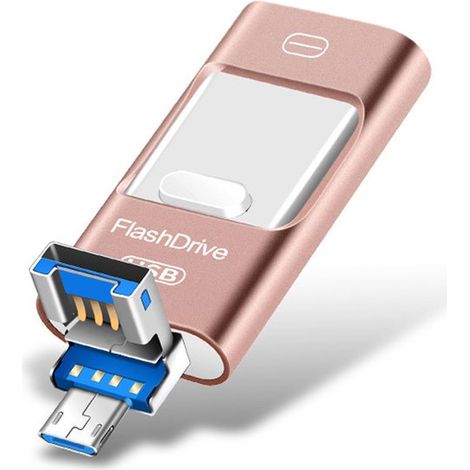 Longziming 128gb 4-in-1 Usb-c Flash-laufwerk – Fotos Und Dateien, Kompatibel Mit Usb Typ-c Und Lightning, Für Smartphones Und Tablets.