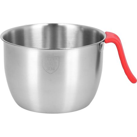 Longziming – Rührschüssel Aus Edelstahl Mit Griff – Tiefe, Rutschfeste Schüssel Für Salate, Eier Schlagen Und Spritzfreie Zubereitungen – Küchenutensilien