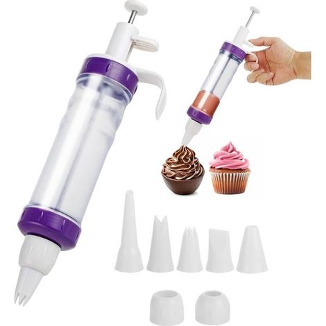 Longziming – Dekorierwerkzeug Mit Düsen – Dekorationsset Für Donuts, Kuchen Und Desserts – Ideal Für Buttercreme, Schlagsahne Und Füllungen