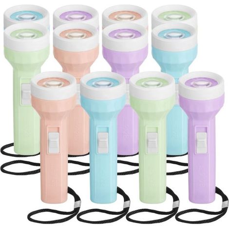 Longziming – Mini-led-taschenlampe – Kindertaschenlampe – Tragbare Taschenlampe – Wasserdicht – Ergonomisches Design – Robustes Plastik – Kompakte Größe – Geeignet Für Kleine Hände – 12er-pack