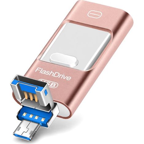 Longziming 128 Gb 4-in-1 Usb-stick – Usb-c Otg, Micro-usb Und Usb-a – Schnelle Datenübertragung Für Pc Und Smartphone