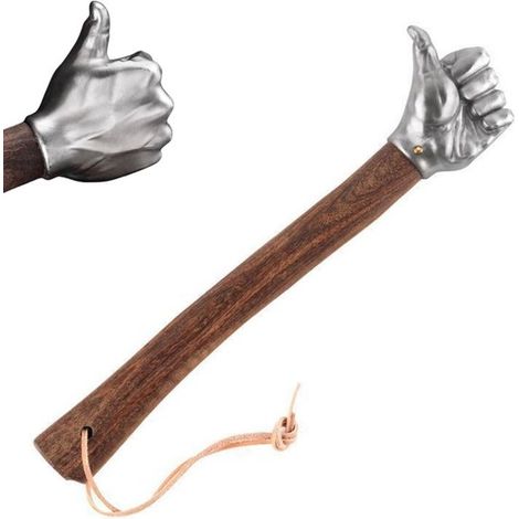 Longziming – Faustförmiger Hammer – Dekorativer Faustförmiger Hammer – Handwerkzeug – Edelstahlkopf – Ergonomischer Holzgriff – Edelstahl Und Holz – Präzises Und Effizientes Design