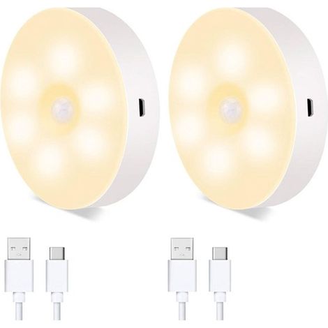Kabellose Led-lampe Mit Bewegungssensor – Warmes Licht – Kabellose Wandleuchte – Kabelloser Led-strahler – Usb-aufladbar – Mit Magnet