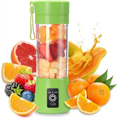Mini-mixer – Smoothie-maker – Tragbar Mit 6 Klingen Und Usb-akku – 1 Stück – Für Gemüse Zu Hause Und Unterwegs