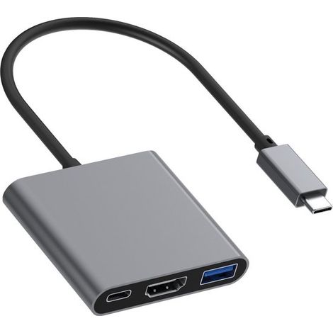 Usb-c-zu-hdmi-adapter – 3-in-1-konverter – 4k-bild – Für Monitor Und Projektor – Plug & Play – V