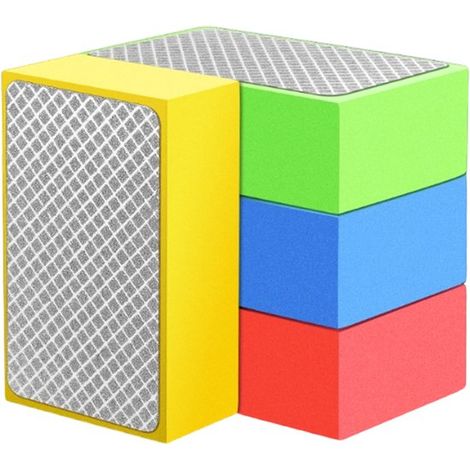 Longziming – Set Mit 4 Handgeführten Diamantschleifblöcken – Körnung 60, 100, 200 Und 400 – Manuelle Polierpads Für Fliesen, Stein, Glas Und Keramik