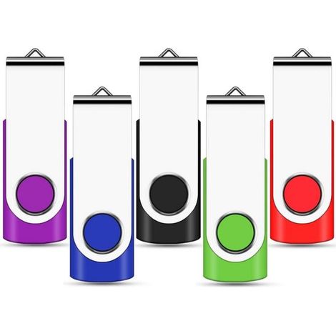 Longziming – 16 Gb Usb-stick (5er-pack) – Mehrfarbiger Usb 2.0-stick – Datenspeicher – Für Computer