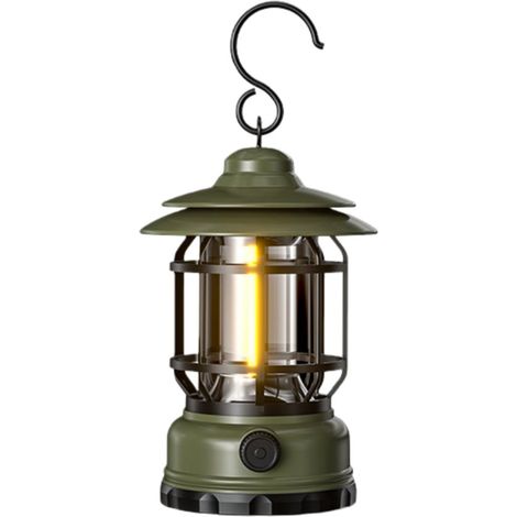 Longziming 360° Campinglaterne – Retro-led-lampe, Ipx4 Wasserdicht, 3 Leuchtmodi, Tragbar Und Leicht Für Outdoor-aktivitäten Und Notfälle